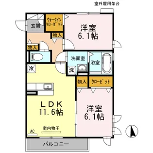 Raffine大坪【3階】の間取り