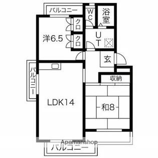 ヒルズ赤池【5階】の間取り