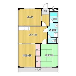 サンパーク中平【3階】の間取り