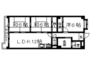 ヒルトンブルー【2階】の間取り