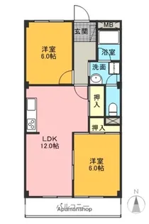 セントール原【4階】の間取り