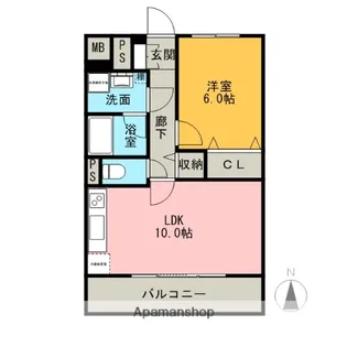 ルペルティア植田【3階】の間取り