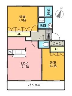 サンパティーク【2階】の間取り