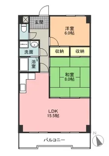 オークス向が丘【5階】の間取り