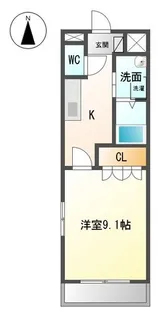 フルールムーラン【1階】の間取り