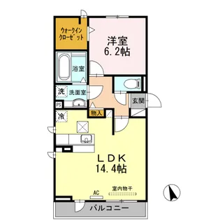 ウエスト ガーデン【3階】の間取り