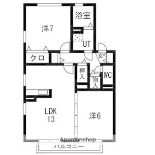 アムールⅡ【1階】の間取り