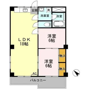 メゾン第三初島【2階】の間取り