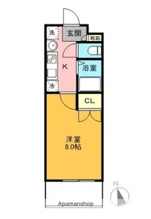 1Kの間取り画像