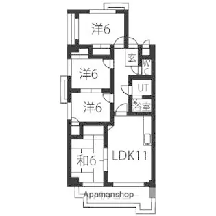 ピュア中平【3階】の間取り