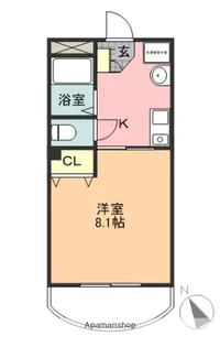 マンションリバーサイド【2階】の間取り