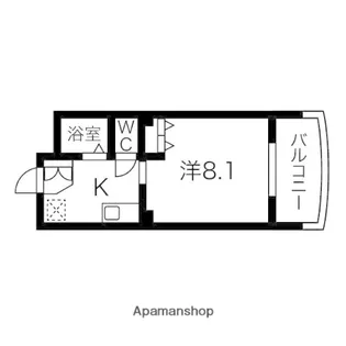 マンションリバーサイド【4階】の間取り