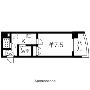 マンションリバーサイド【4階】の間取り