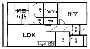 レジデンス・鏡【1階】の間取り