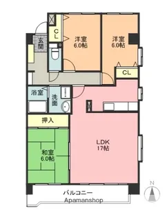 第2ヒルハイツ浅井【1階】の間取り