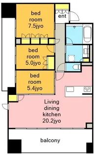 クリオレジダンス赤池ザ・マークス【9階】の間取り