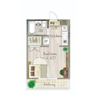 シーズンコート野並【206号室】の間取り