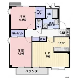 Green House万場山(グリーンハウス)【2階】の間取り