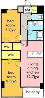 SーRESIDENCE神沢AFFORD12月契約限定キャンペー【7階】の間取り