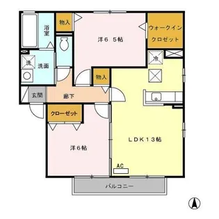 レジデンス神ノ倉 C【1階】の間取り