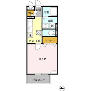 ヴェルデュール【108号室】の間取り