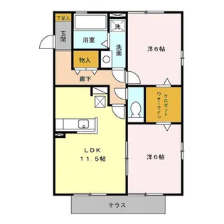 パルティーレ野並【1階】の間取り