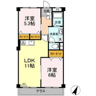 シャトー原市【4階】の間取り