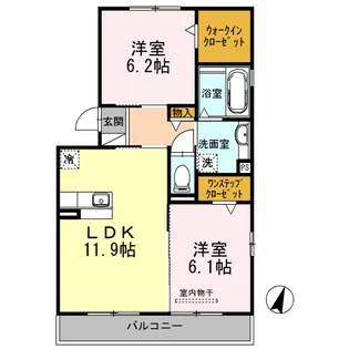 マノワールⅡ【201号室】の間取り
