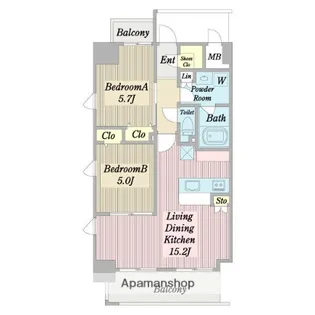 アーサー原【9階】の間取り