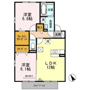 サウスヒルズ【1階】の間取り
