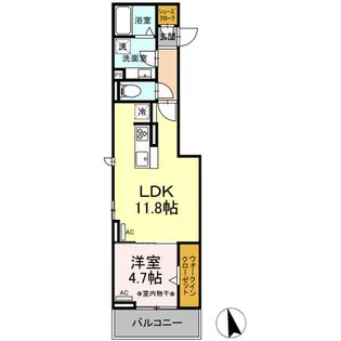 セリシアージュX【302号室】の間取り