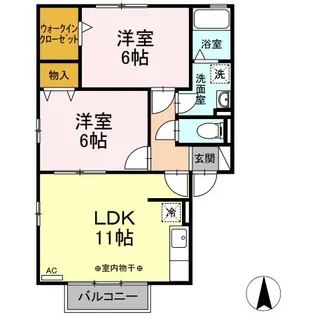 ウィルモア鴻の巣パーク【2階】の間取り