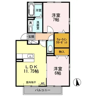 ロイヤルタウン C棟【2階】の間取り