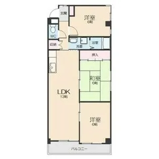 ハイツ太陽 B棟【3階】の間取り