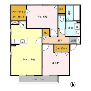 レジデンス神ノ倉 B棟【2階】の間取り