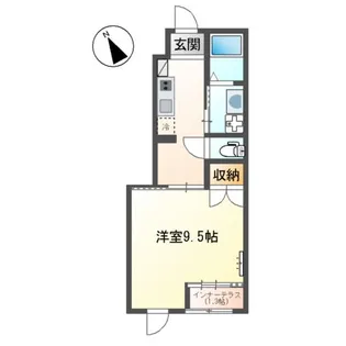 シャトー桃山【1階】の間取り