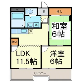 サンパーク大鐘Ⅲ【3階】の間取り