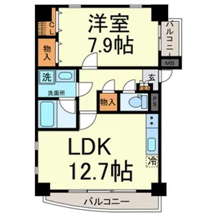 ラ・カンパネーラ【7階】の間取り