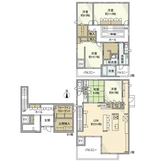 愛知県名古屋市天白区植田東2丁目【一戸建】の間取り