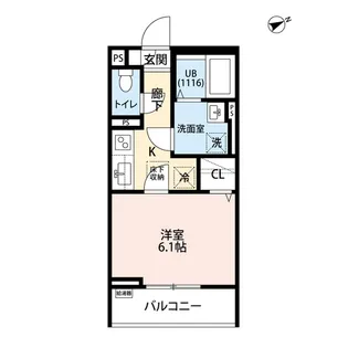 フルール原【3階】の間取り