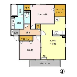 レジデンス神ノ倉 A【2階】の間取り