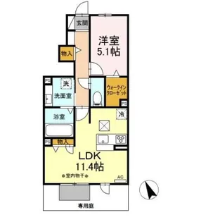 リーベSK【103号室】の間取り