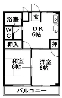 レインボー松井【1階】の間取り