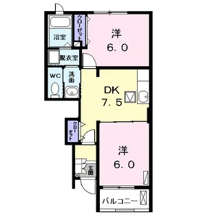 アームルAⅡ【1階】の間取り