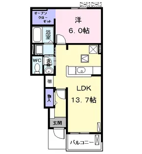 グレイス B【1階】の間取り