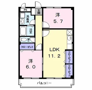 サザンウインドパートⅢ【3階】の間取り
