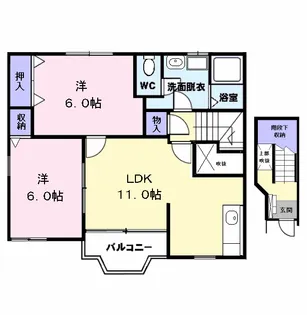 クレストール伊福【2階】の間取り