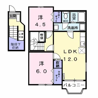 ミルトニアB【2階】の間取り