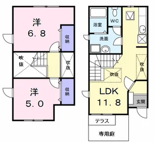 クレストール美和Ⅱ【1階】の間取り