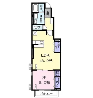 アンジュ 八田【1階】の間取り